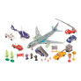 Conjunto de Veículos - Avião - Aeroporto - 21 Peças - Fenix Brinquedos