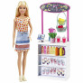 Conjunto e Boneca - Barbie Profissões - Bar de Vitaminas - Loira - Mattel