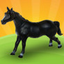 Figura - Animais da Fazenda - Cavalo de Vinil - Preto - DB Play