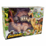 Figura Eletrônica - Dinossauro - 3 Cabeças - Marrom - DM Toys