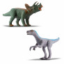 Figuras - Dino Island Adventure - Triceratops e Velociraptor - Silmar