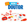 Kit Mini Doutor Infantil - Vermelho - 13 peças - Pakitoys