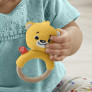 Mordedor para Bebê com Tecido - Bichinhos - Ursinho Tricotado - Amarelo - Fisher-Price