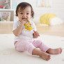 Mordedor para Bebê com Tecido - Bichinhos - Ursinho Tricotado - Amarelo - Fisher-Price