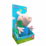 Pelúcia Infantil - 30 cm - Peppa Pig - George e seu Dinossauro - Sunny