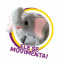 Pelúcia Interativa - PlayFull Pets - Elefantinho - Cinza - Toyng