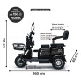 Triciclo Elétrico - New Smart PAM 1000w Lithium - Preto - Plug and Move