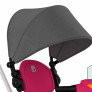 Triciclo Infantil - Passeio e Pedal - Velobaby Reclinável - Rosa-Preto - Bandeirante