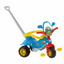 Triciclo Infantil com Haste Direcionável - Tico-Tico Dino - Azul - Magic Toys