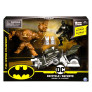 Veículo e Figuras - 10 cm - DC - Batmoto - Batman vs Clayface - Sunny