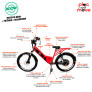Bicicleta Elétrica - Street Plus PAM - 800w - Vermelha - Plug and Move