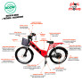 Bicicleta Elétrica - Street Plus PAM - Cestinha - 800w - Vermelha - Plug and Move