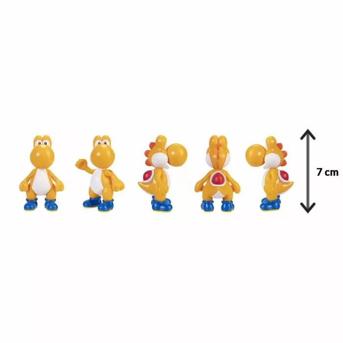 Mini Figura - Nintendo - Super Mario - Yoshi Laranja - Candide