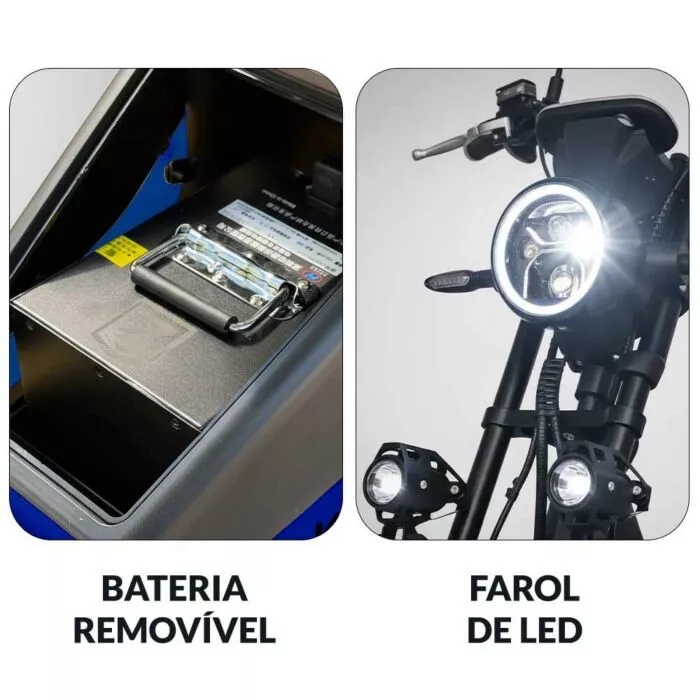 Scooter Elétrica - Kronos 1000w 60v Lithium - Azul - Zumpy