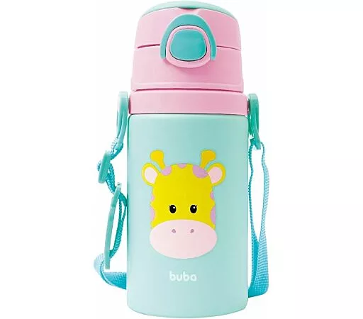 Garrafinha de Alumínio Animal Fun Girafa 450ml -  Buba