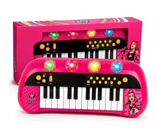 Teclado Rock Star Dos Rosa