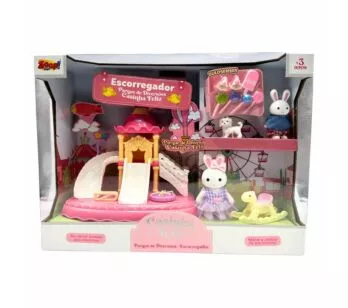 Zoop Toys Casinha Feliz Parque de Diversões Escorregador