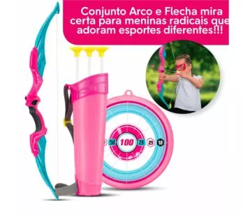 Super Mira Arco e Flecha - Rosa - Zoop Toys