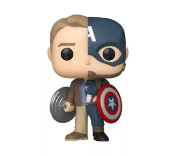 Boneco - Funko Pop - Marvel Splits - Capitão América-Steve - Candide