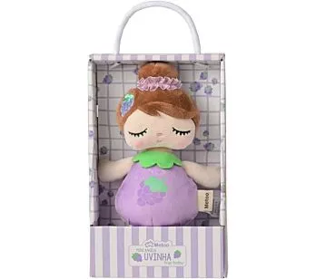 Boneca Mini Angela Frutas Uvinha 20cm - Metoo