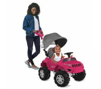 SUPER BANJIPE RECLINÁVEL COM CAPOTA PASSEIO & PEDAL PINK
