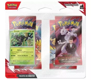 Jogo de Cartas Blister 4 - Pokémon - Rivais Predestinados - Zarude - Copag