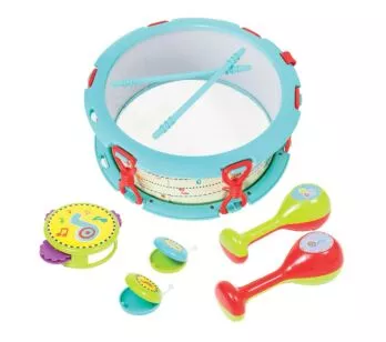 Kit Instrumentos Musicais Infantis - Bateria Baby - Buba