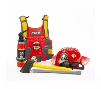 Kit Infantil - Brincando de Ser Bombeiro - Colete - 7 acessórios - Multikids