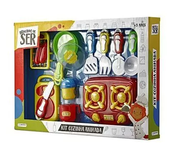 Brincando de Ser - Kit Cozinha Animada com Acessórios - Multikids