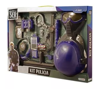 Kit Infantil - Brincando de Ser Polícia - 10 Acessórios - Multikids