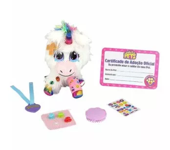 Pelúcia Infantil com Acessórios - Adota Pets - Unicórnio - Dreamy - Multikids
