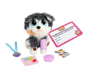 Pelúcia Adota Pets com Acessórios - Cachorro Husky Ozzy - Multikids