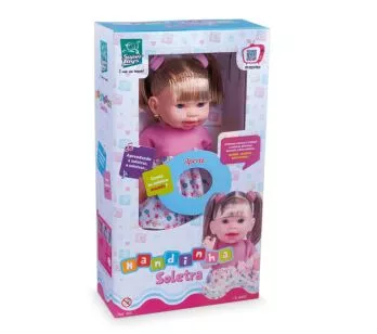 Boneca Interativa - Nandinha Soletra - 15 Frases - Super Toys