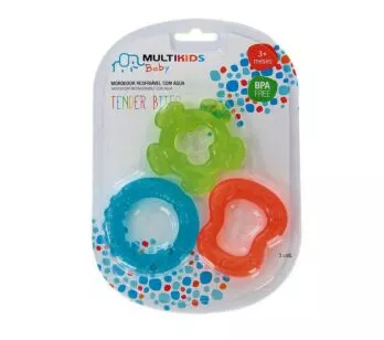 Mordedor Resfriável com Água - Tender Bites - Azul - Multikids Baby