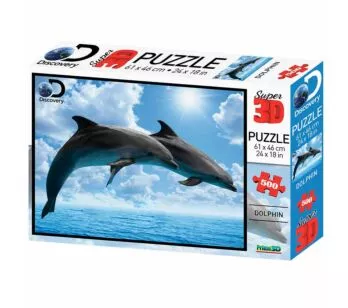 Quebra-Cabeça 3D - 500 peças - Golfinho - Multikids