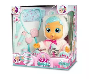 Boneca Cry Babies com Acessórios - Kristal - Multikids