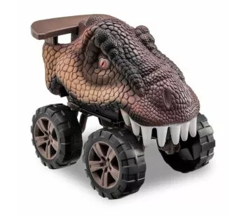 Carrinho Dinossauro Animals Off Road T Rex Sonoro Marrom - Usual Brinquedos