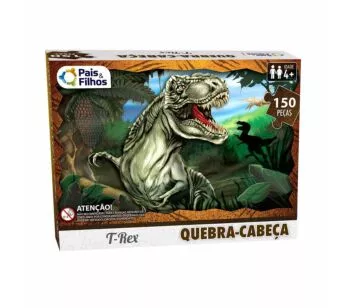 Quebra-Cabeça Infantil - 150 Peças - T-Rex - Pais e Filhos
