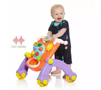 Andador Didático Infantil - 3 em 1 - Laranja - TaTeTi
