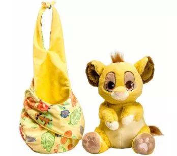 Pelúcia Infantil - 25 cm - Disney - Rei Leão - Simba Baby - Fun Divirta-se