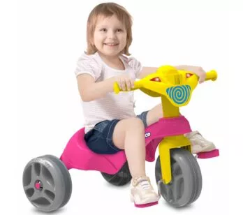 Triciclo Infantil Tico-Tico Club Triciclo Rosa - Bandeirante