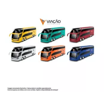 Ônibus Viação - Petroleum - 32 cm - Sortido - Roma