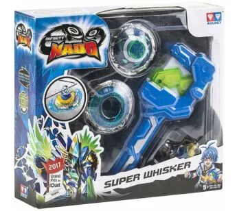 Lançador e Pião de Batalha - Infinity Nado - Super Whisker - Candide