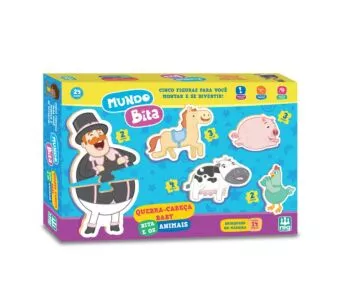 Quebra-Cabeça Baby - 14 Peças - Mundo Bita - Bita e os Animais - Nig Brinquedos