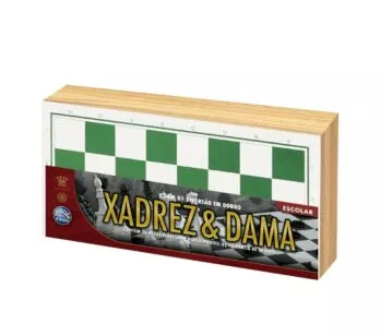 Jogo de Tabuleiro - 2 em 1 - Xadrez e Dama - Pais e Filhos
