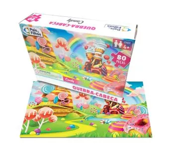 Quebra Cabeça Cartonado Candy - 80 Peças - Pais e Filhos