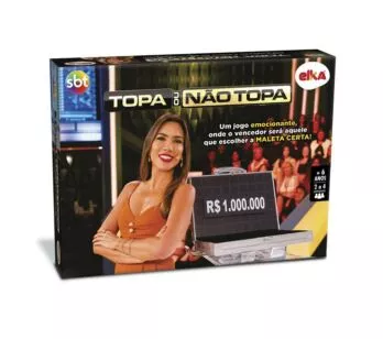 Jogo de Tabuleiro Topa ou Não Topa - SBT - Elka.