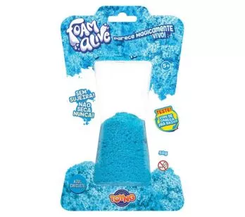 Areia de Modelar Mágica - Foam Alive - Azul Chiclete - Toyng