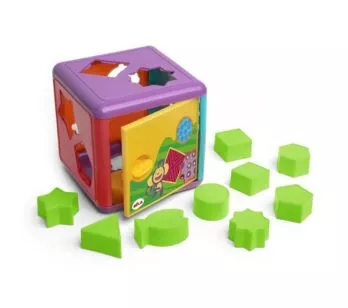 Cubo de Encaixes Geométricos Didático Infantil - Elka