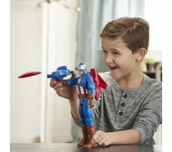 Boneco Articulado - Marvel Avengers - Titan Hero Blast Gear - Capitão América - Hasbro
